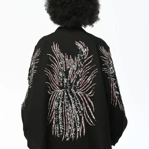 Kimono noir à paillettes