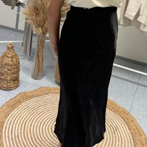 Jupe satin noir