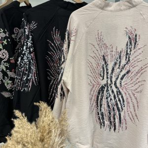 Kimono rose à paillettes