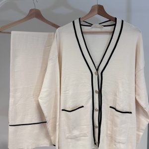 Ensemble écru boutons officier