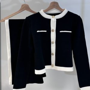 Ensemble noir avec gilet officier